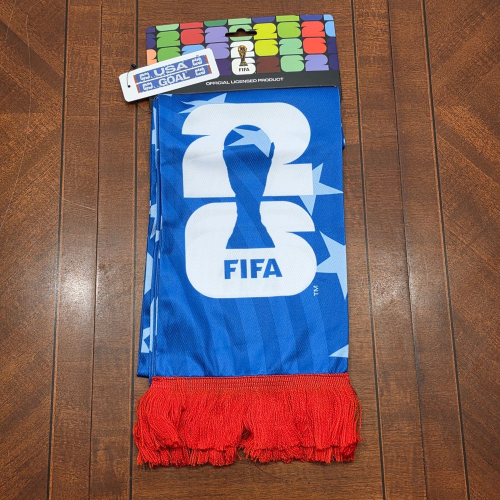 FIFA Scarf Unisex OS Blue 2026 World Cup USA Goal Soccer Fan Official Licensed